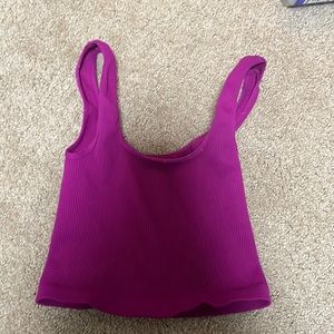 PURPLE FREE PEOPLE CROP TOP